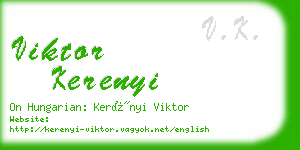 viktor kerenyi business card